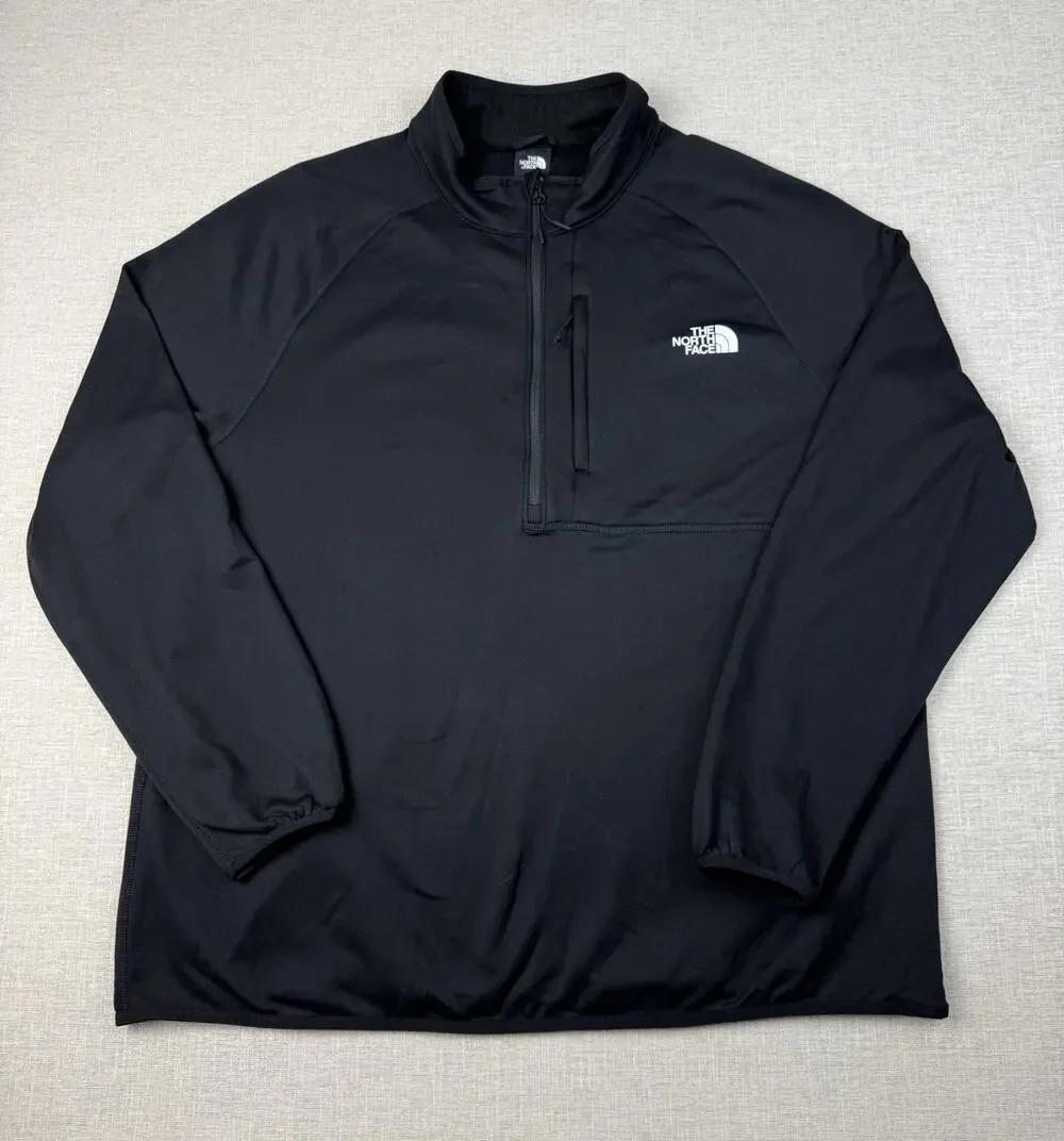 The North Face Men’s XXL Black 1/4 Zip Pullover Stretch Jacket FlashDry